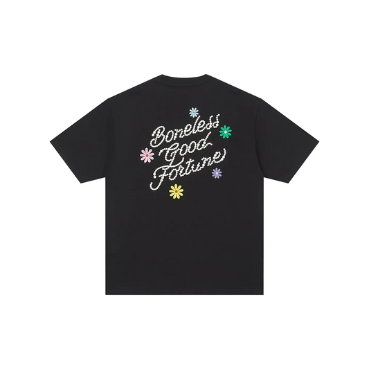 BONELESS Three-Dimensional Embroidered Tee Black (SS25)