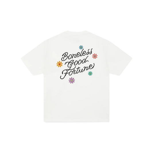 BONELESS Three-Dimensional Embroidered Tee White (SS25)