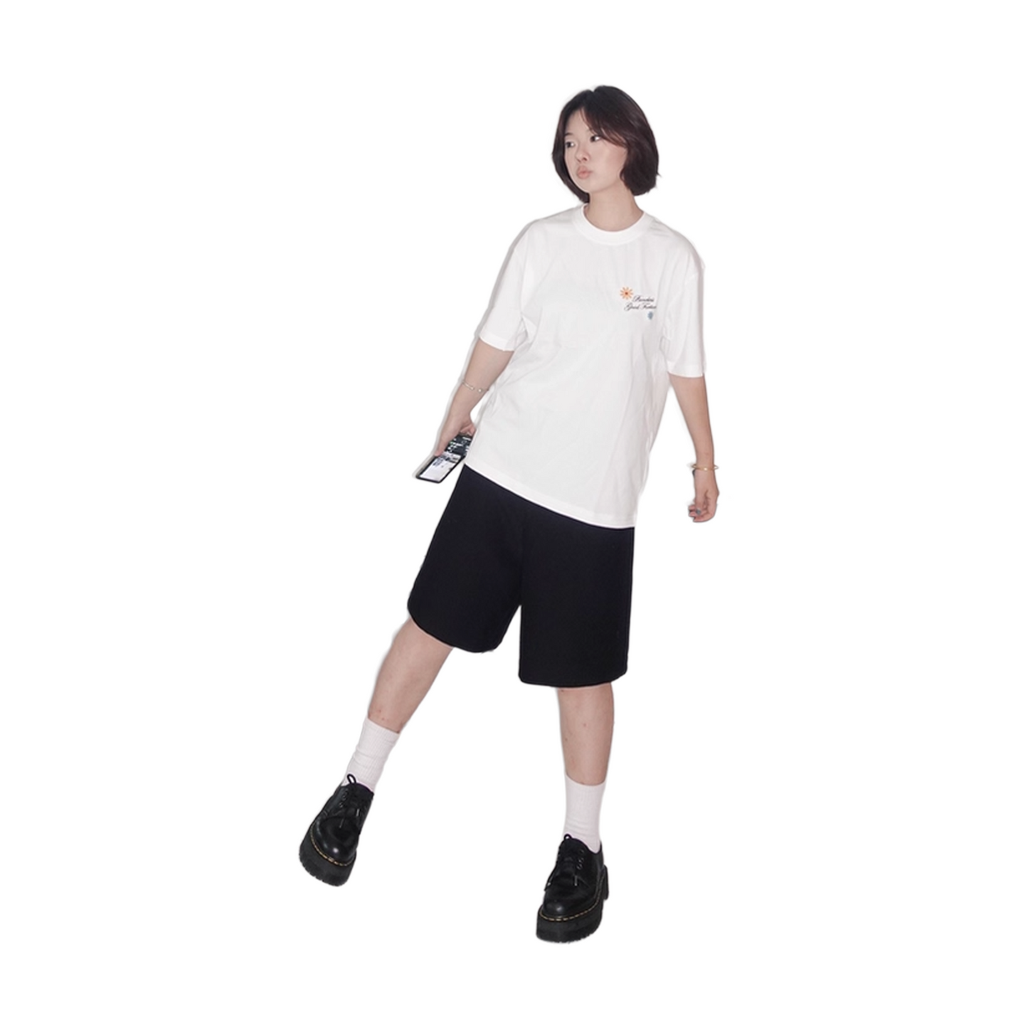 BONELESS Three-Dimensional Embroidered Tee White (SS25)