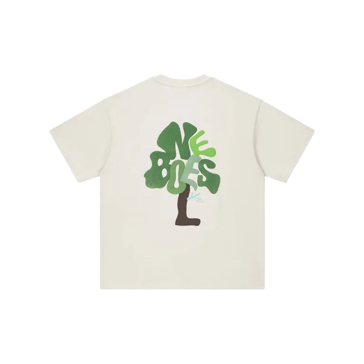 BONELESS Tree Shaped Deformed Letter Print S/S Tee Eggshell White (SS22)