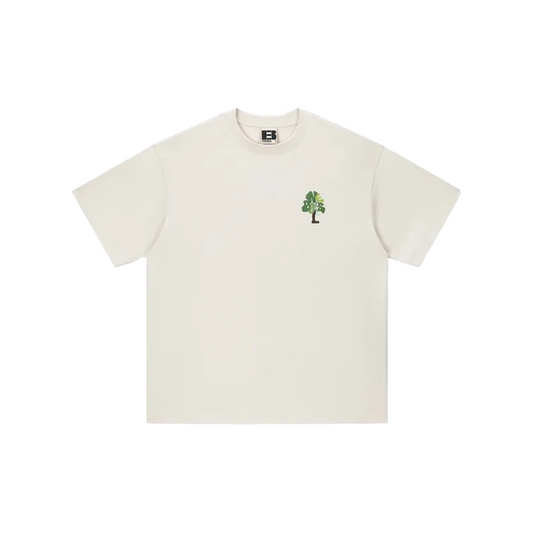 BONELESS Tree Shaped Deformed Letter Print S/S Tee Eggshell White (SS22)