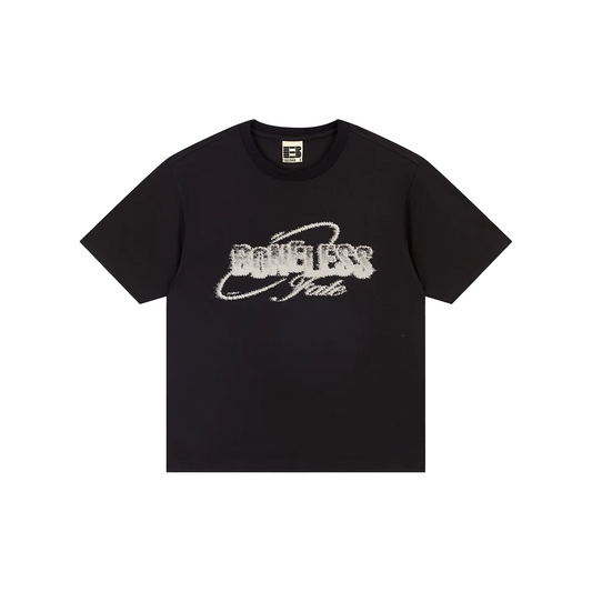 BONELESS Water Ripple Short Sleeved Tee Black (SS24)