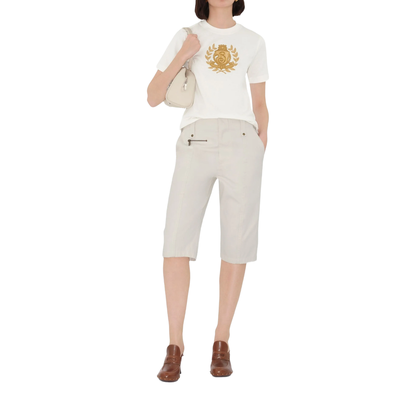 BURBERRY B Crest Tee White (FW22)