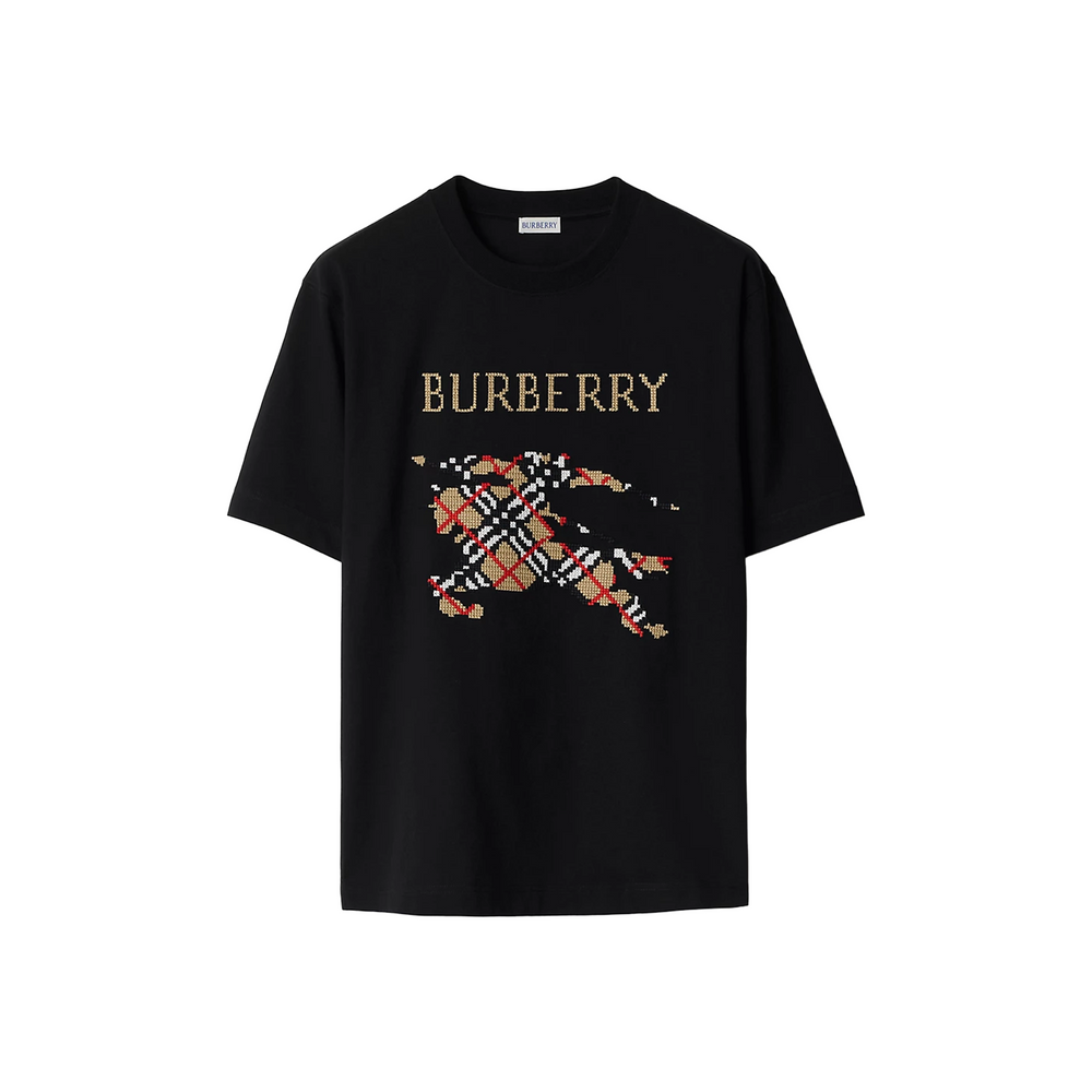 BURBERRY Cross Stitch EKD Tee Black (FW23)
