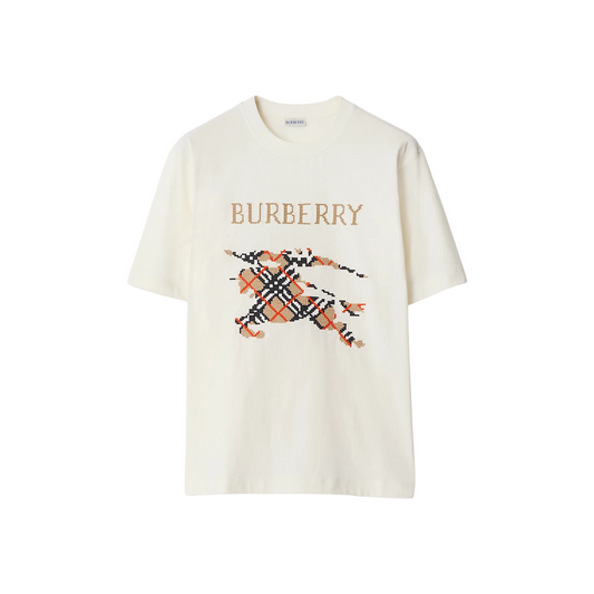 BURBERRY Cross Stitch EKD Tee Chalk (FW23)