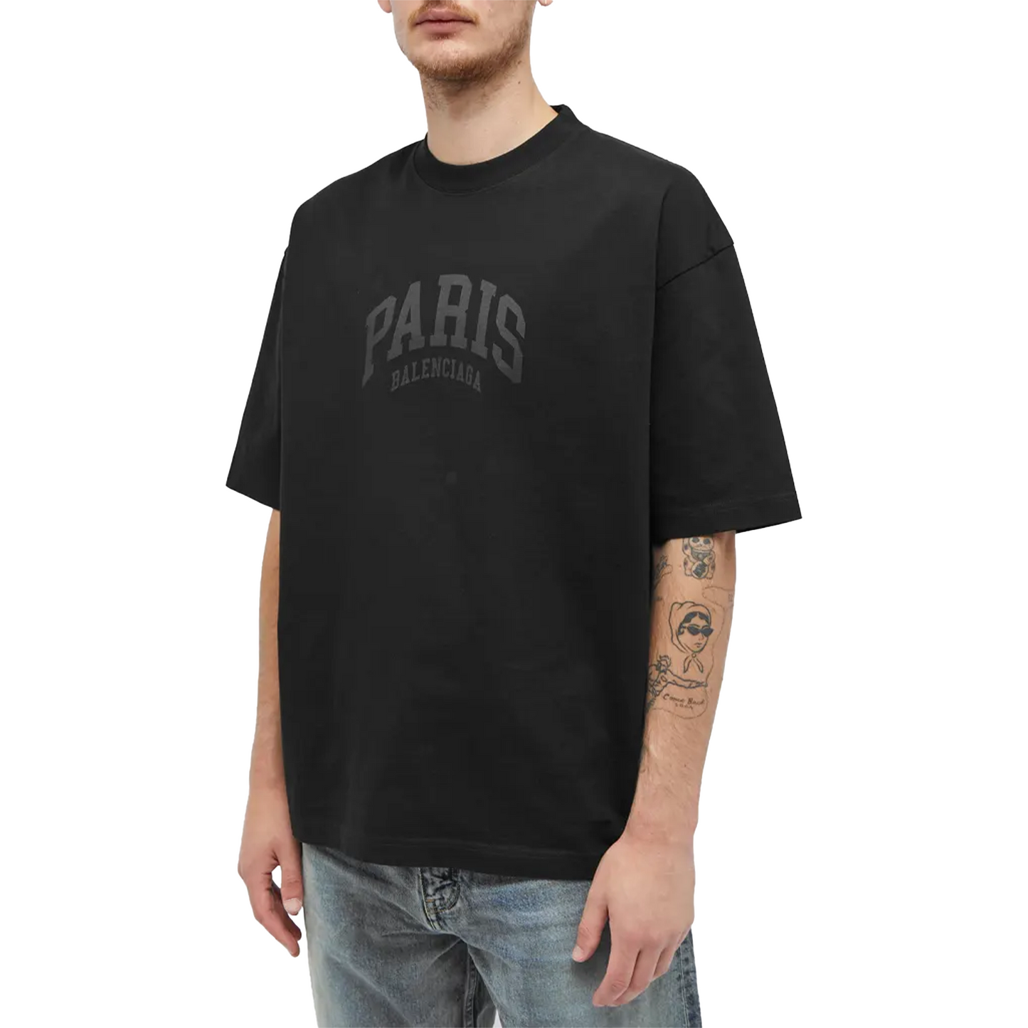 BALENCIAGA Paris Logo Tee Black (SS23)