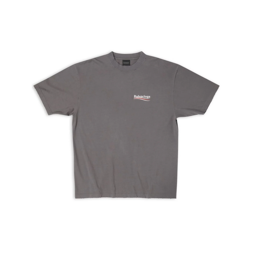 Balenciaga Political Campaign Tee Grey