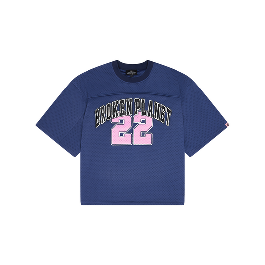 Broken Planet Double Layer Mesh Jersey Tee Space Blue (FW24)