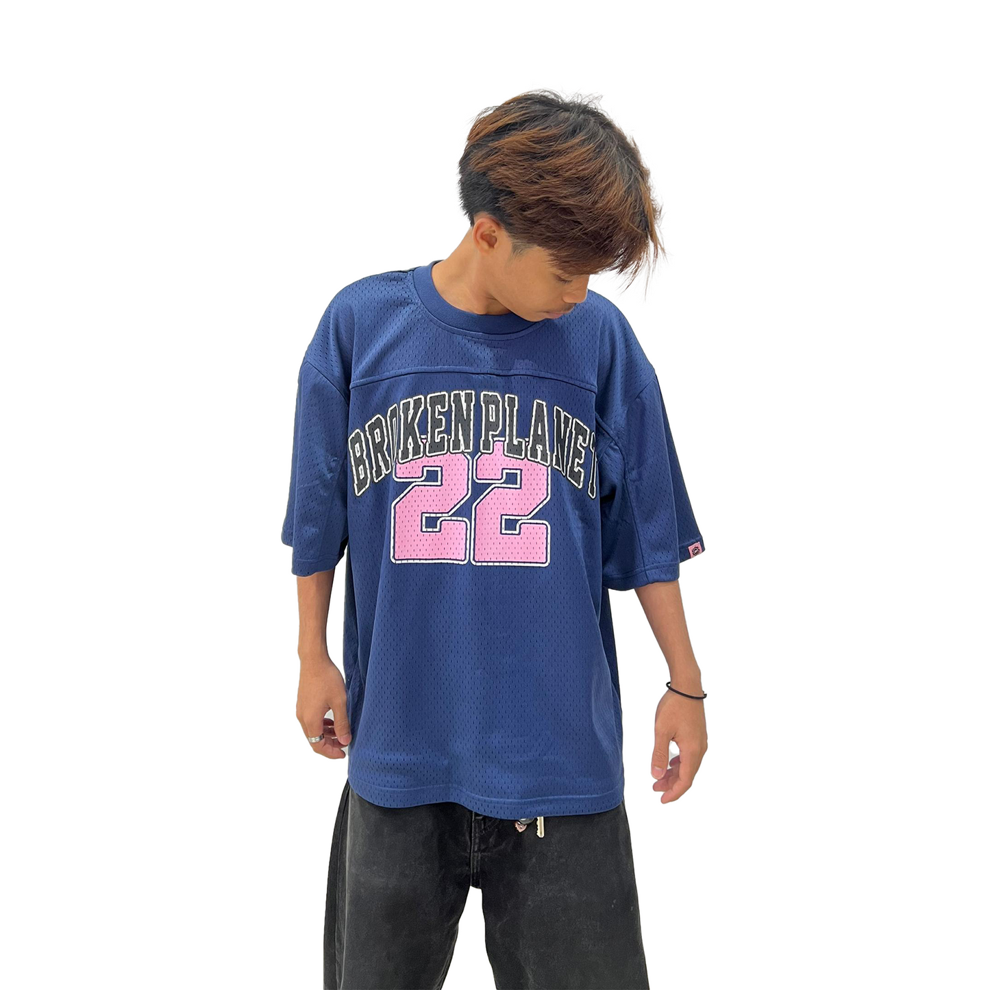 Broken Planet Double Layer Mesh Jersey Tee Space Blue (FW24)