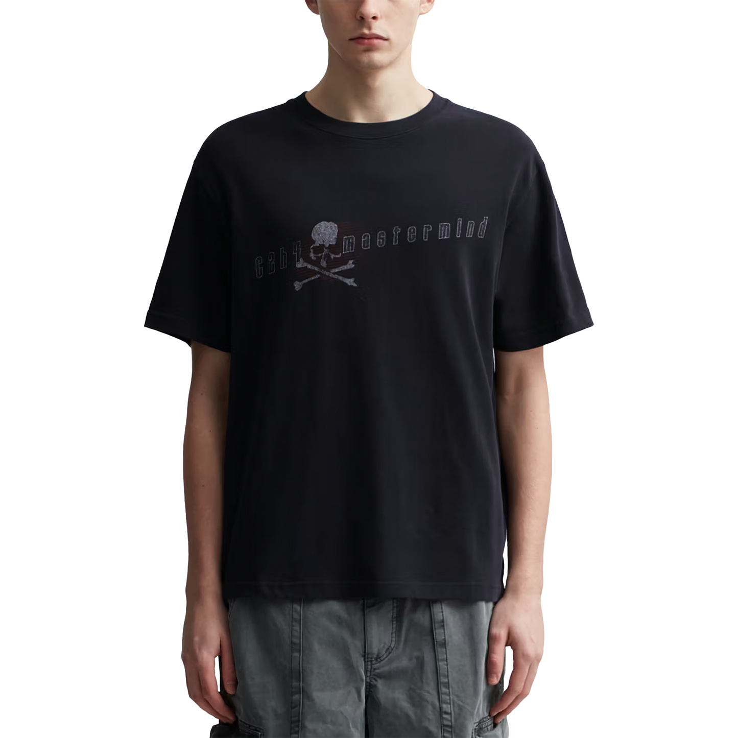MASTERMIND JAPAN x C2H4  Logo Tee Graphite Black (FW23)