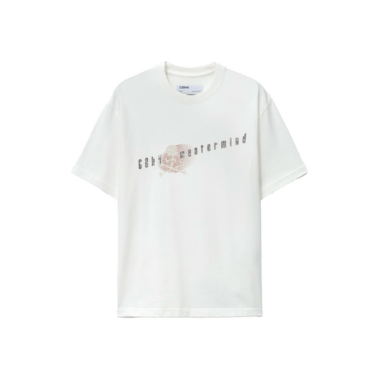 MASTERMIND JAPAN x C2H4  Logo Tee Mist White (FW23)