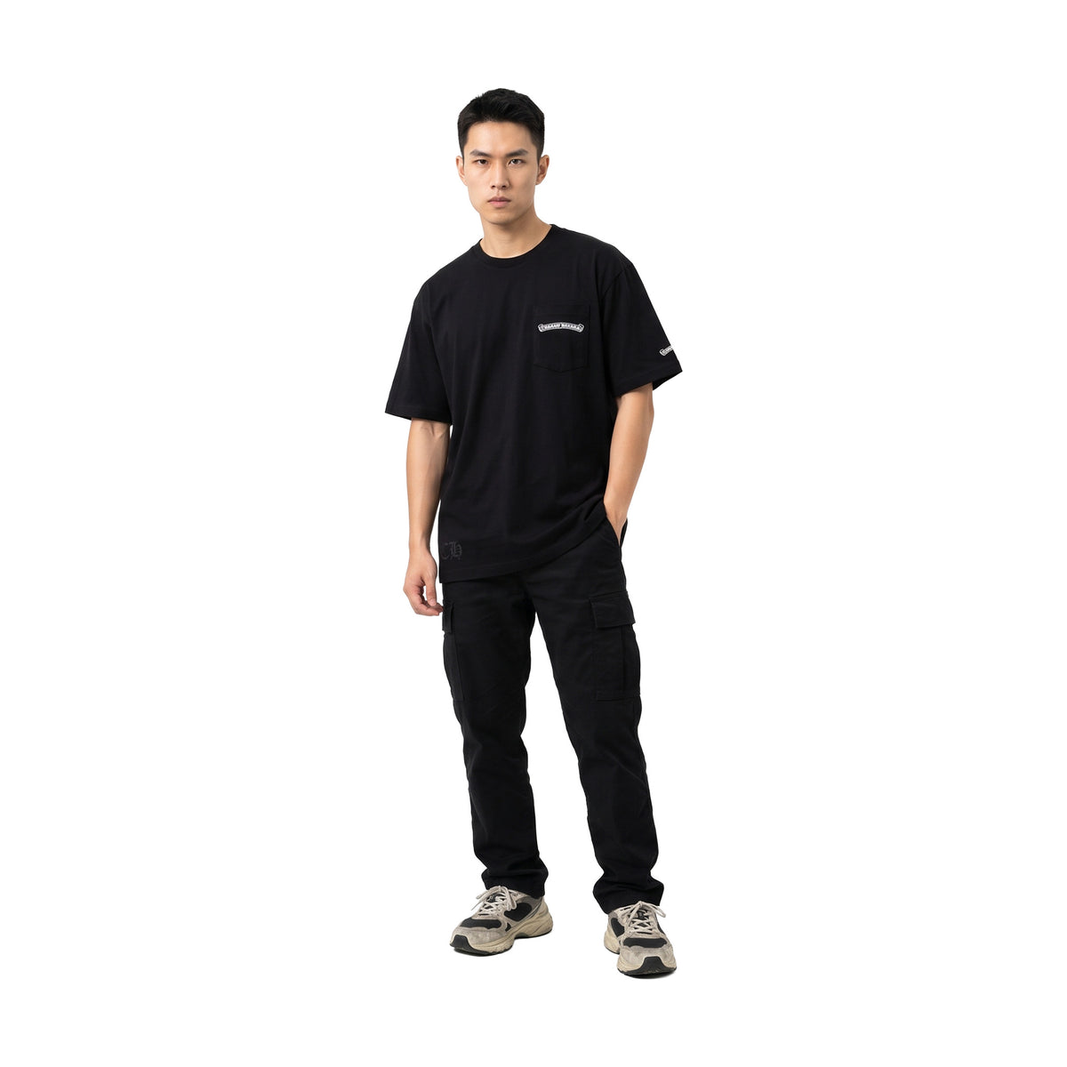 CHROME HEARTS Scroll Logo Pocket Tee Black (FW26)
