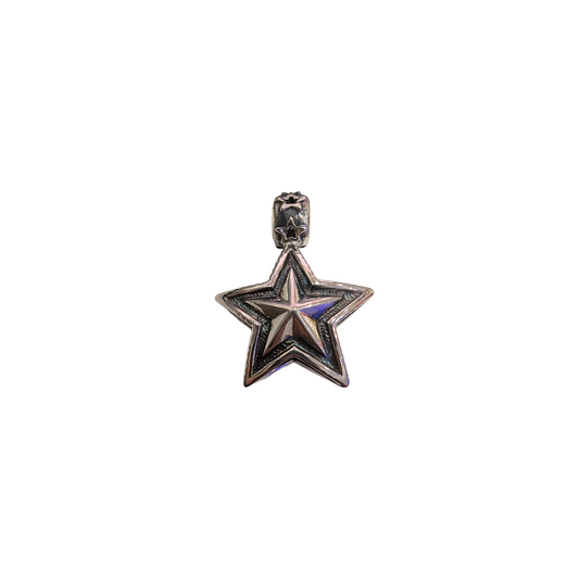 CODY SANDERSON Double Sided Faceted Star Bead Pendant Silver (SS25)