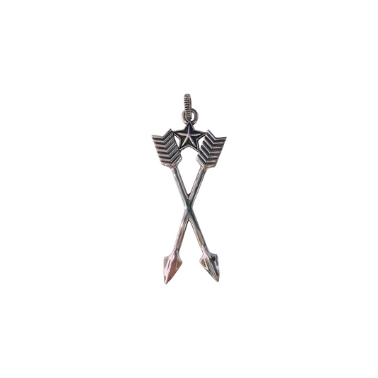 CODY SANDERSON Large Double Arrow Start Pendant Silver (SS25)