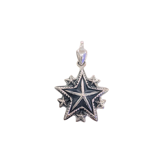 CODY SANDERSON Large Tiny Spike Starry W-Arrow Head Bail Pendant Silver (SS25)