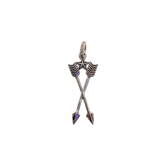 CODY SANDERSON Medium Double Arrow Start Pendant Silver (SS25)
