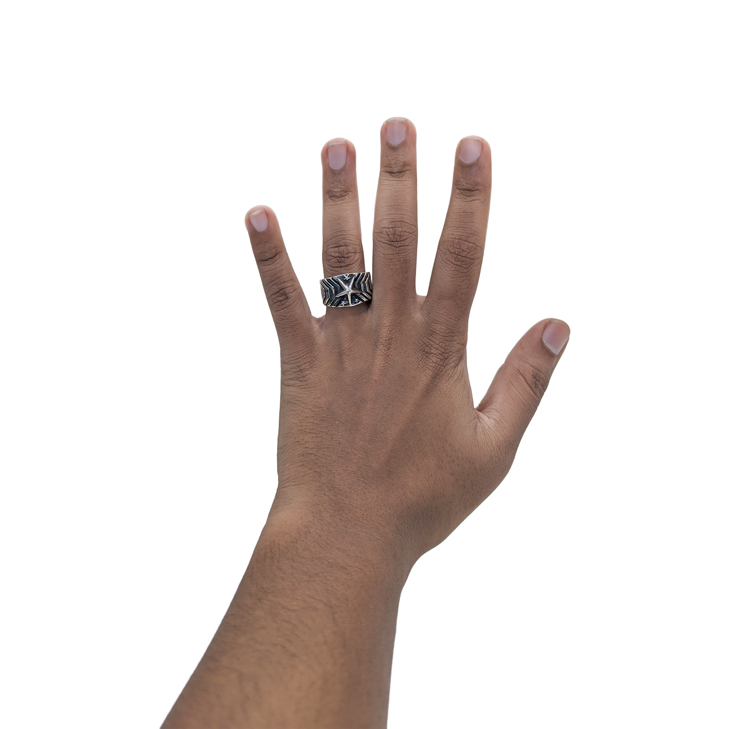 CODY SANDERSON Mount Fuji Gear Skinny Star Ring Silver (SS25)