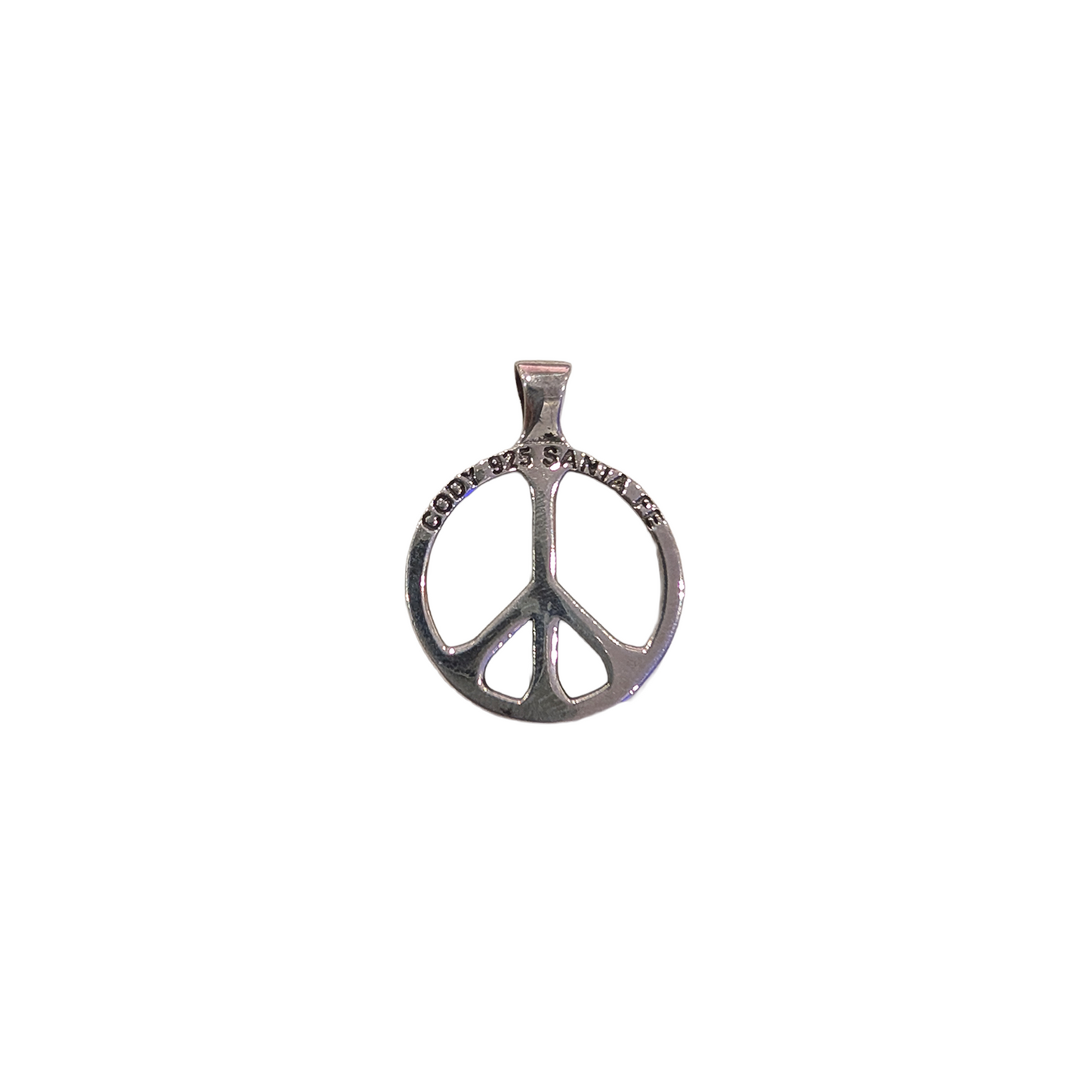 CODY SANDERSON Peace Sign Pendant Silver (SS25)