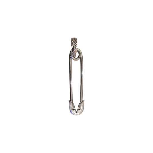 CODY SANDERSON Plain Pin-Up Star Safety Pin Pendant Silver (SS25)
