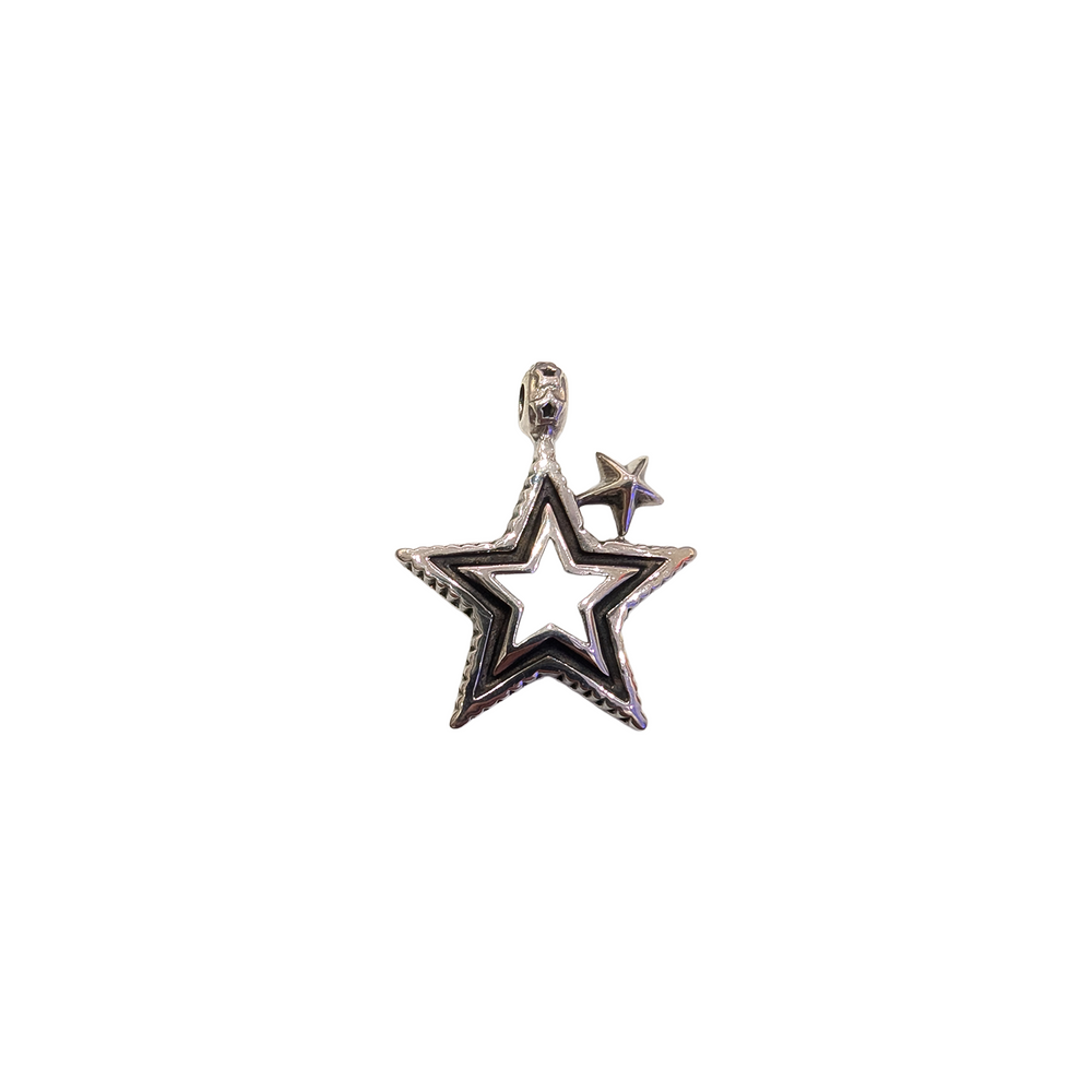 CODY SANDERSON Small Cutout Star Bead Pendant Silver (SS25)