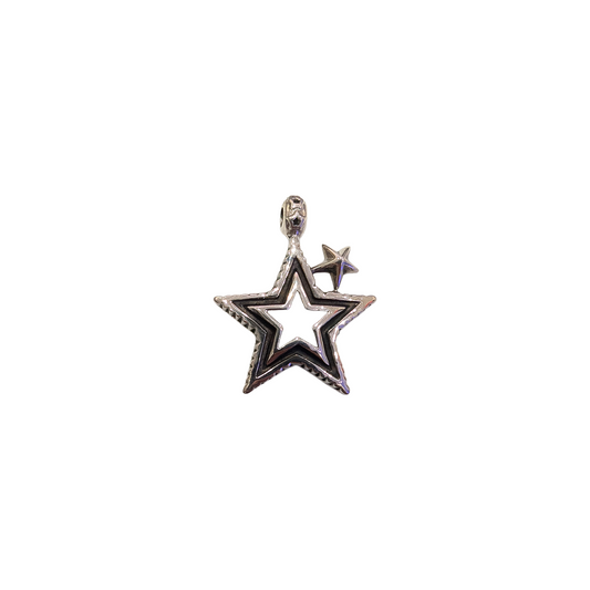 CODY SANDERSON Small Cutout Star Bead Pendant Silver (SS25)