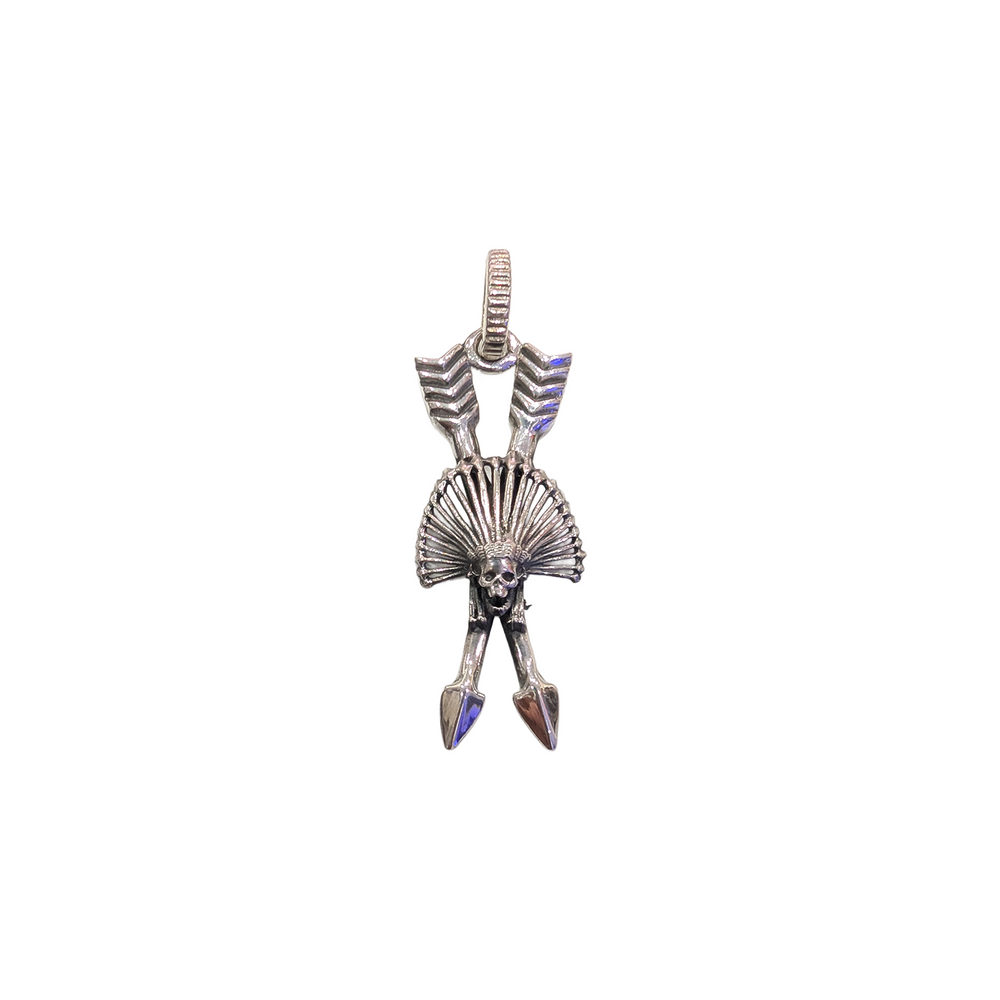 CODY SANDERSON Tiny Chief Kill Hater Crossed Arrow Pendant Silver (SS25)