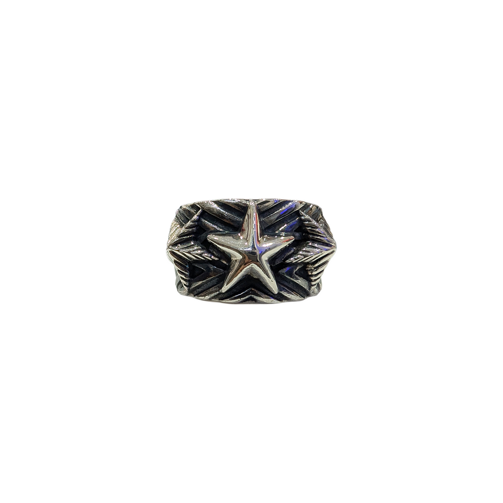 CODY SANDERSON Wave Gear 3 Skinny Star Ring Silver (SS25)