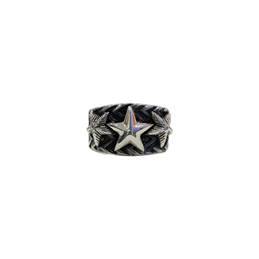 CODY SANDERSON Wave Gear 3 Multi Stars Ring Silver (SS25)