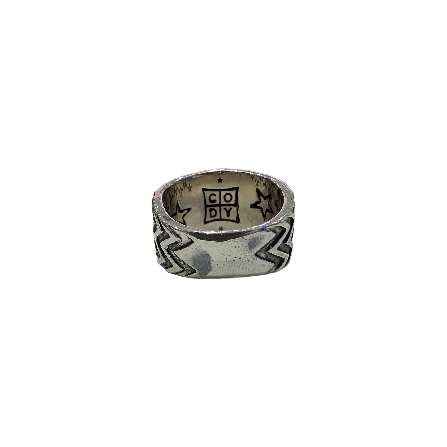 CODY SANDERSON Wave Gear 3 Multi Stars Ring Silver (SS25)