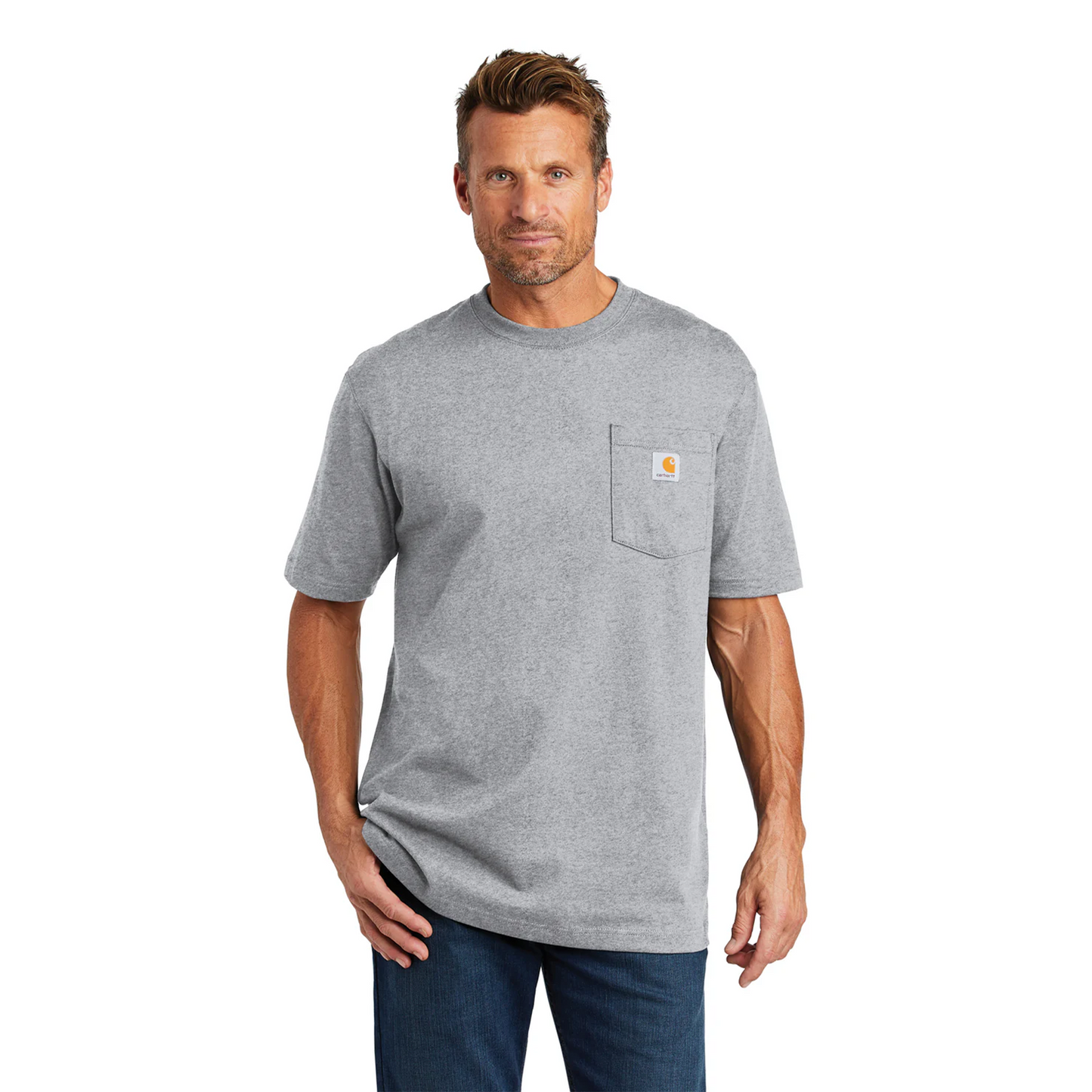 Carhartt Heavyweight K87 Pocket Tee Heather Grey