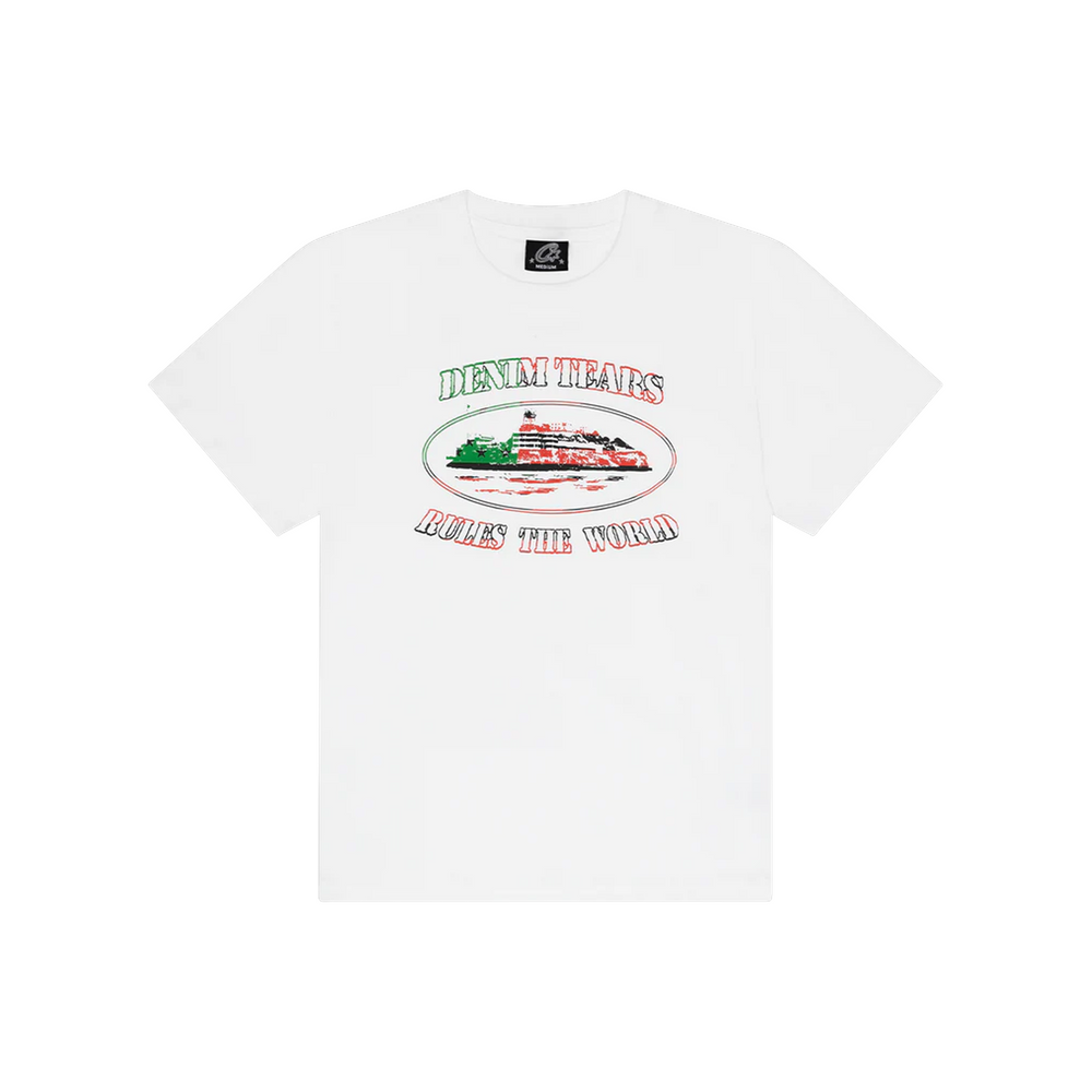 Corteiz x Denim Tears Cortears OG Alcatraz Tee White (FW25)