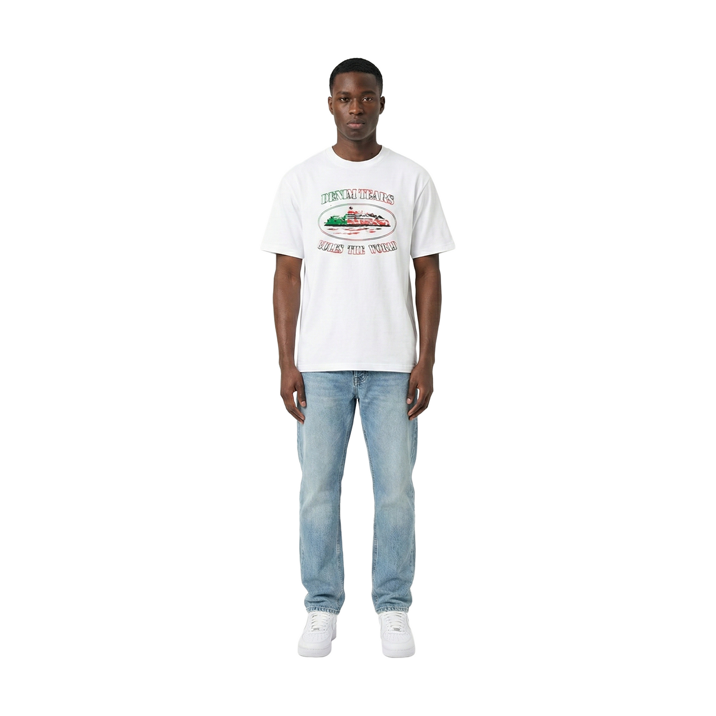 Corteiz x Denim Tears Cortears OG Alcatraz Tee White (FW25)
