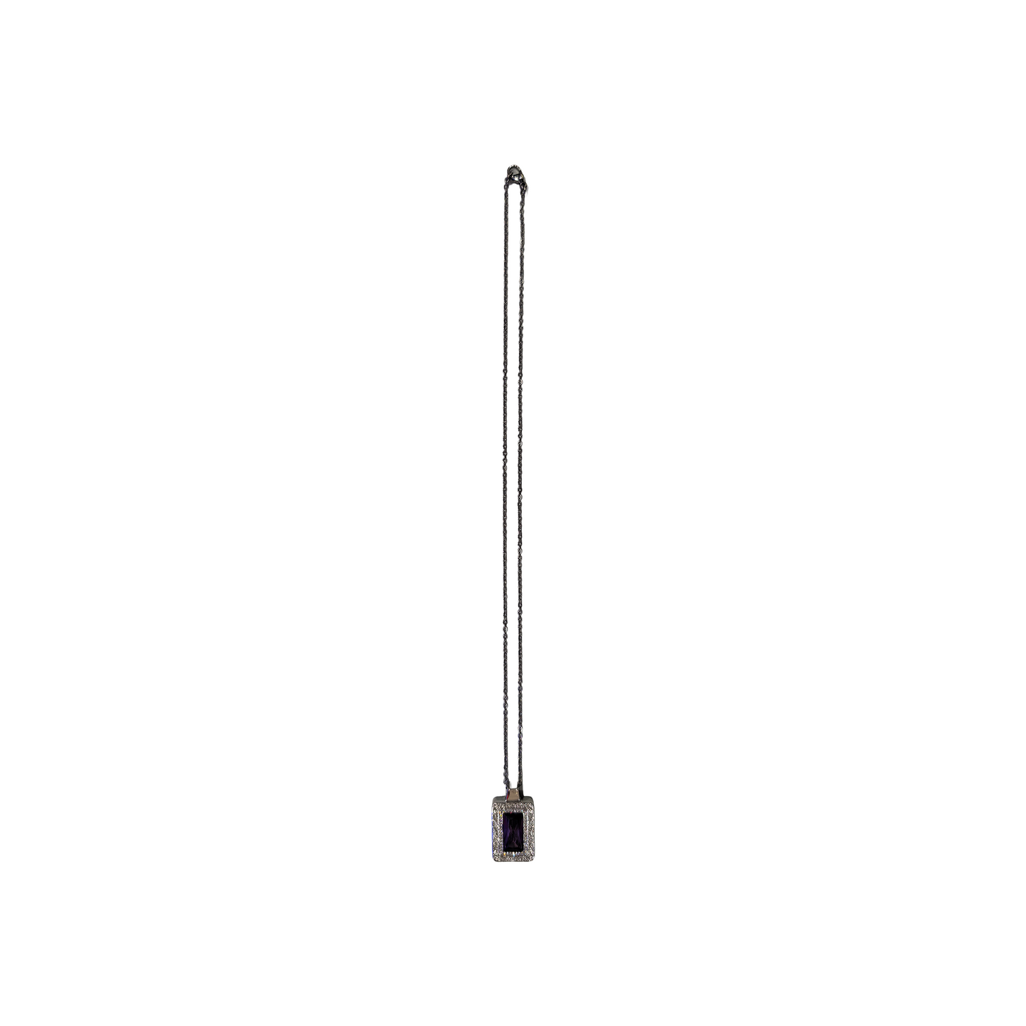 EK Collection Crown Jewel Necklace Silver/Purple (SS25)