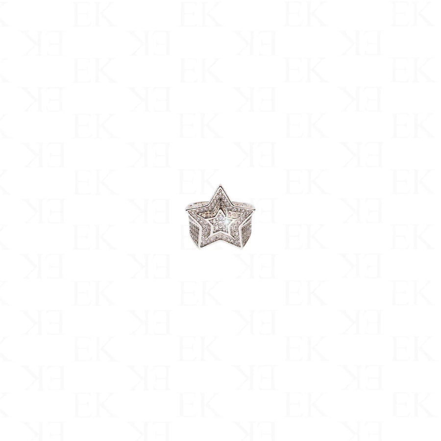 EK Collection Double Star Ring Silver