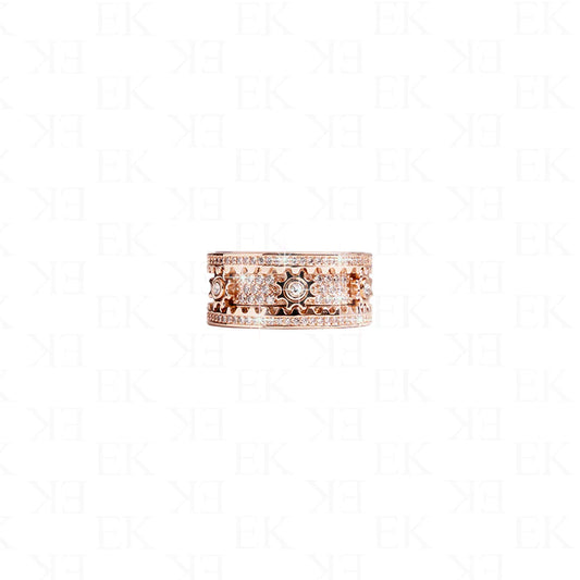 EK Collection Iced Out Works The Wonder Ring Rose Gold