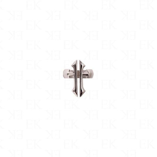 EK Collection T Cross Ring Silver