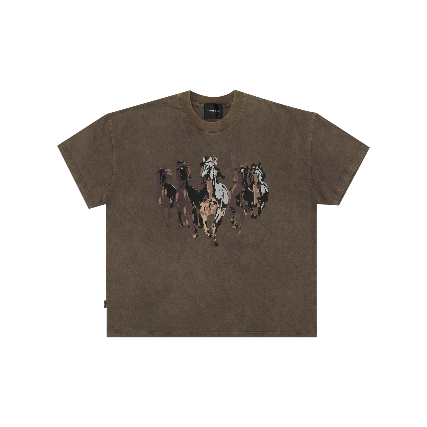 Stoned & Co ® Dark Horse: Gallop Tee Brown (SS26)