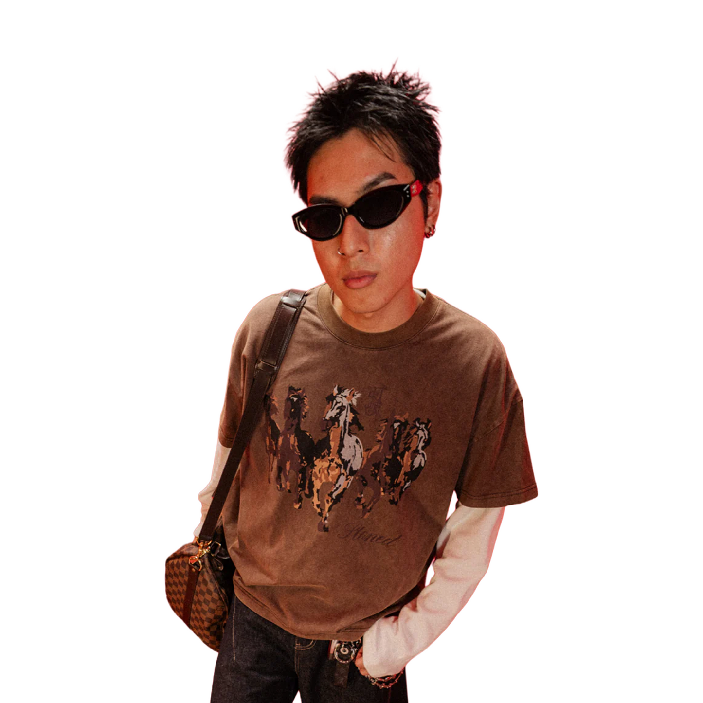 Stoned & Co ® Dark Horse: Gallop Tee Brown (SS26)