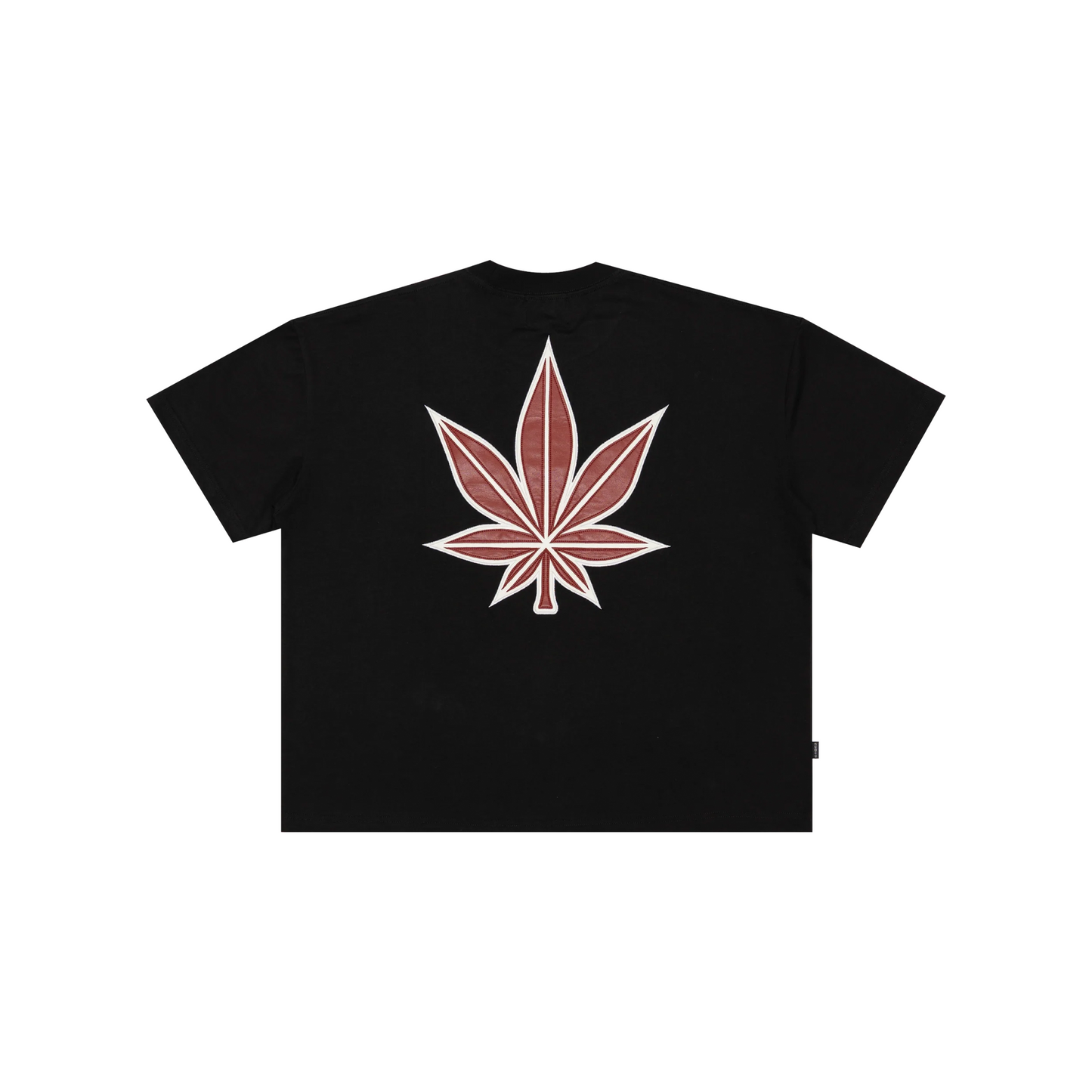 Stoned & Co ® Dark Horse: Leather Maple Tee Black (SS26)