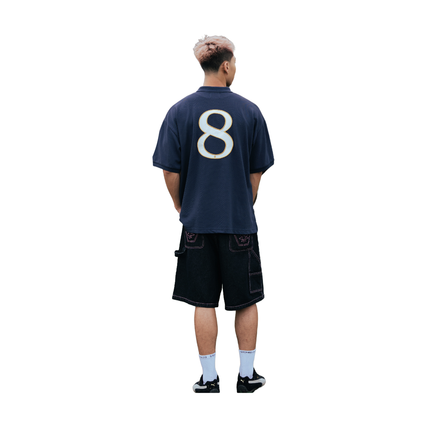 Stoned & Co ® Dark Horse: Oversized Denim Jorts Navy (SS26)