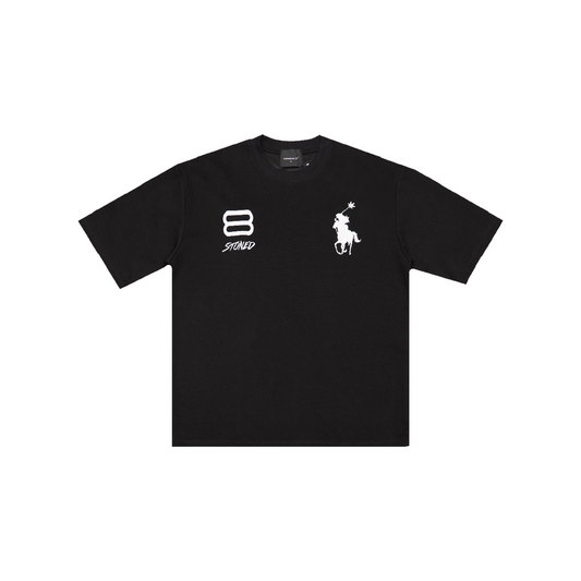 Stoned & Co ® Dark Horse : Polo Tee Black (SS26)