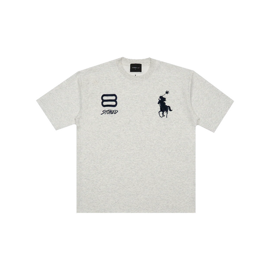 Stoned & Co ® Dark Horse : Polo Tee Grey (SS26)