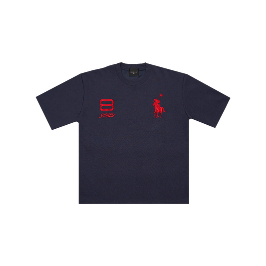 Stoned & Co ® Dark Horse : Polo Tee Navy (SS26)