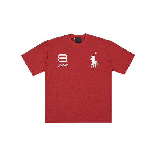 Stoned & Co ® Dark Horse : Polo Tee Red (SS26)