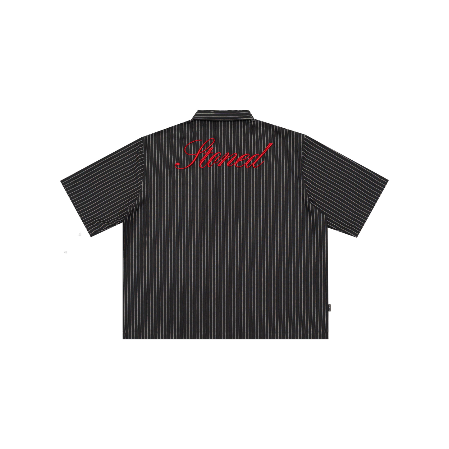 Stoned & Co ® Dark Horse : Stripe Short Sleeved Shirt Black (SS26)