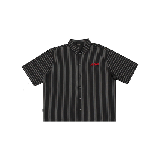 Stoned & Co ® Dark Horse : Stripe Short Sleeved Shirt Black (SS26)