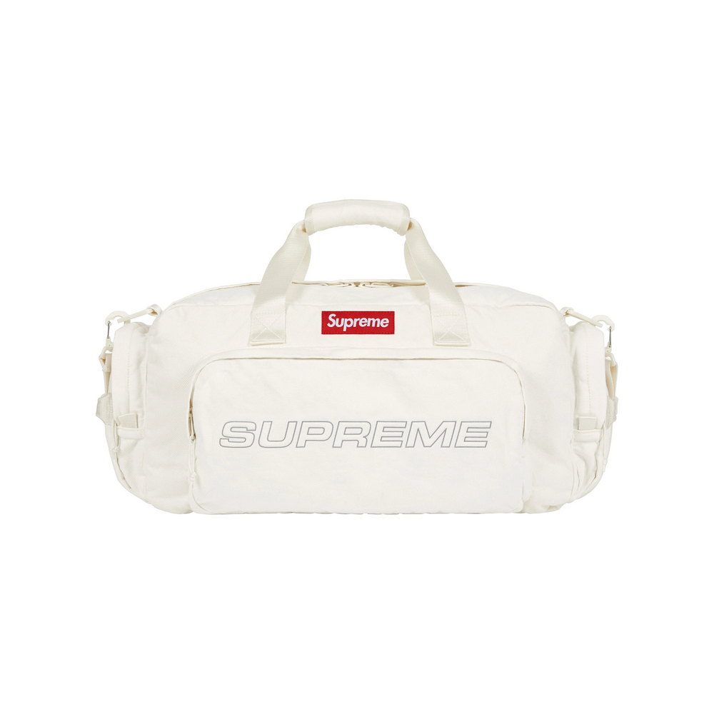 Supreme Denim Duffle Bag White (FW25)