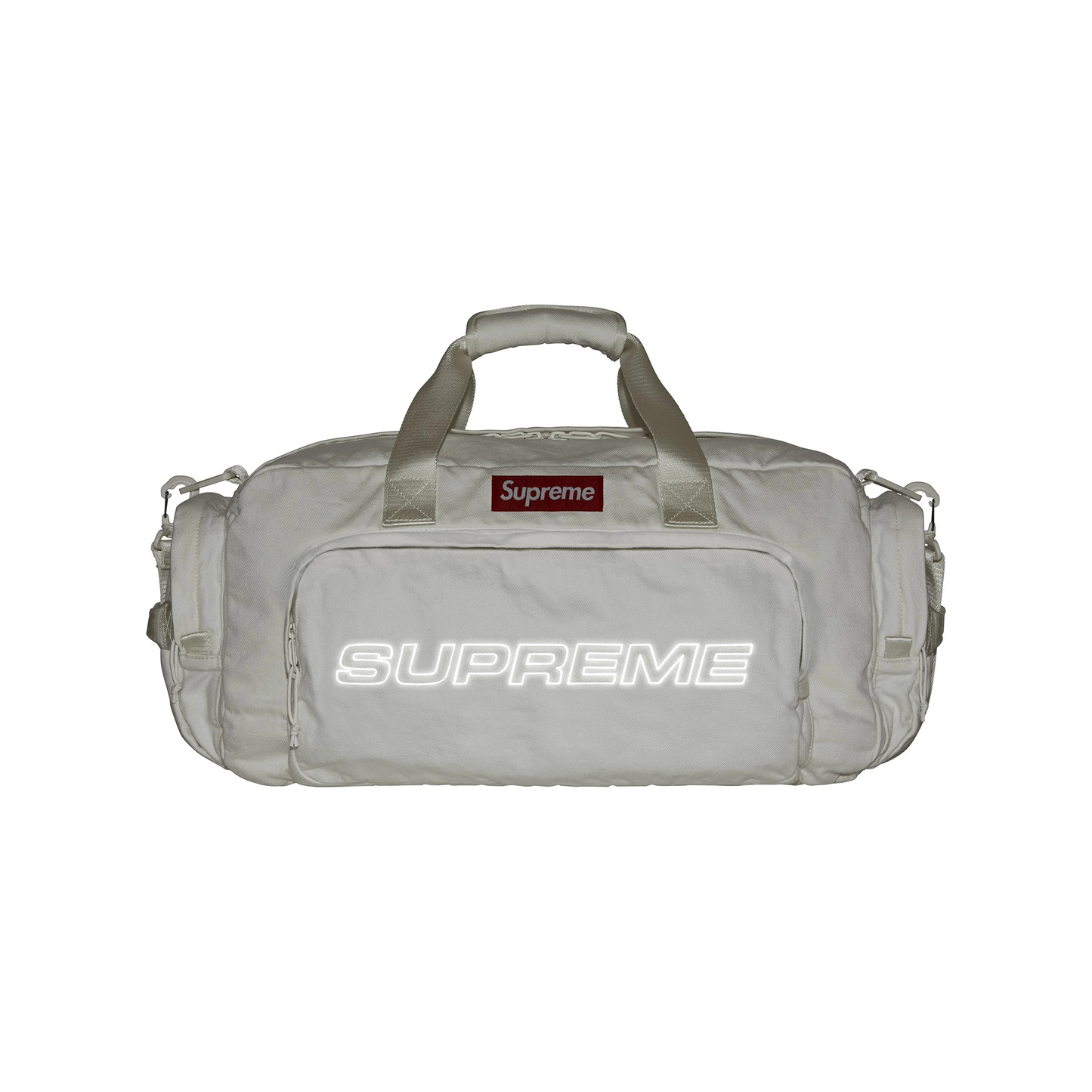 Supreme Denim Duffle Bag White (FW25)
