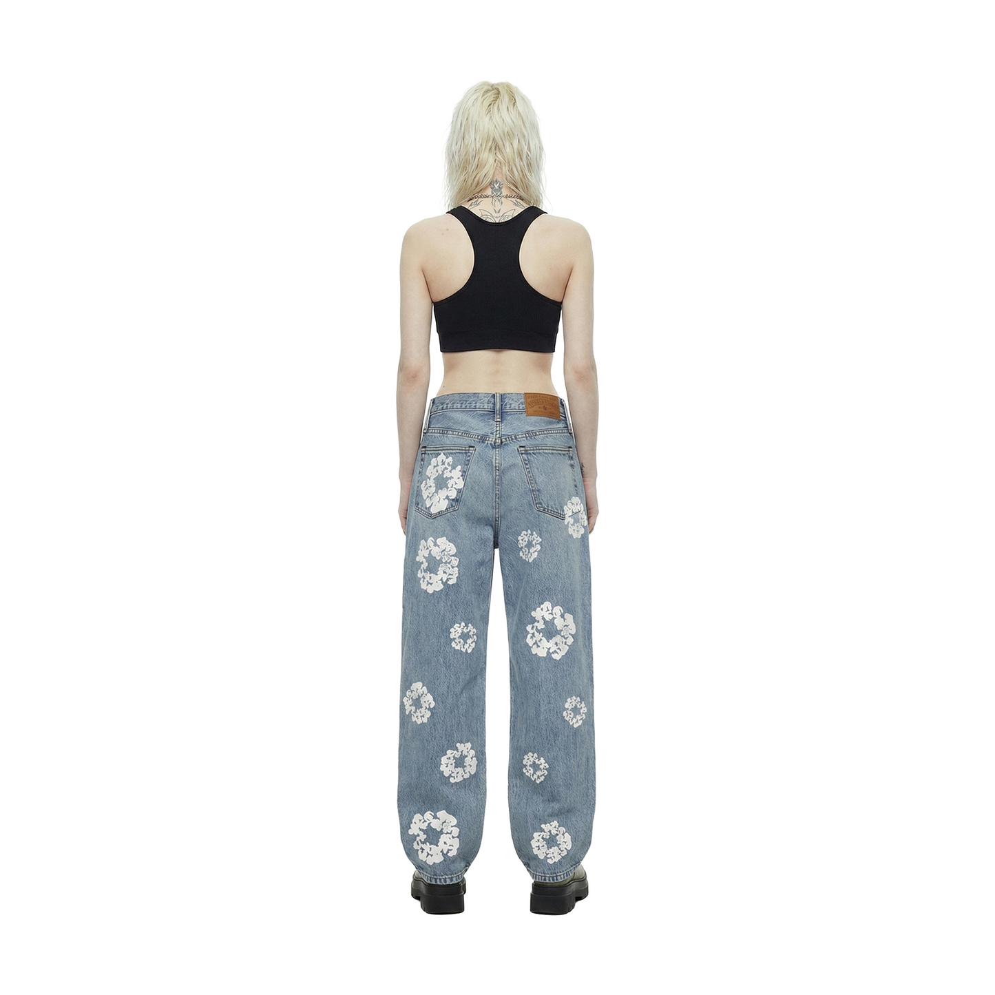 Denim Tears Baggy Cotton Wreath Denim Pants Light Wash (FW25)