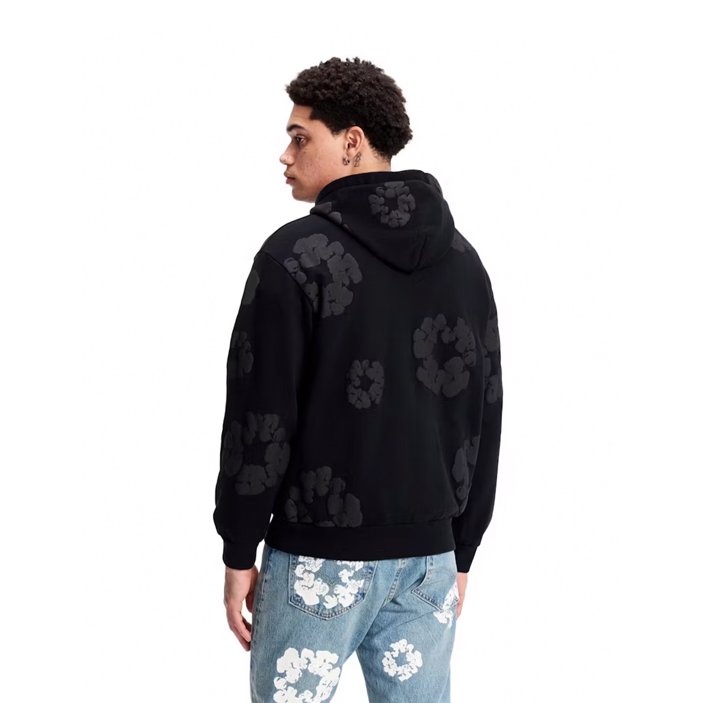 Denim Tears Cotton Wreath Hoodie Black Monochrome (SS24)